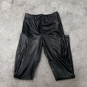 Forever 21 Women's Black Faux Leather Pants